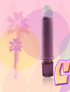 Mini vibromasseur mauve avec embout 100% silicone