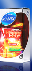 12 pr�servatifs Happy Hour color�s et parfum�s