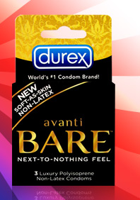 Durex Avanti Bare - 3 Pr�servatifs sans latex